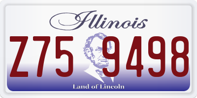 IL license plate Z759498