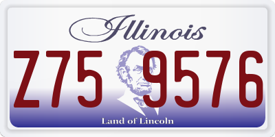 IL license plate Z759576