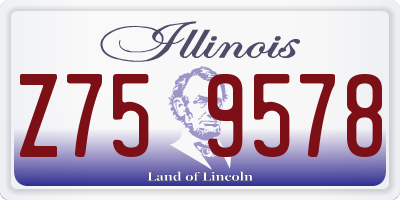IL license plate Z759578