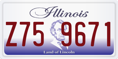 IL license plate Z759671