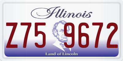 IL license plate Z759672