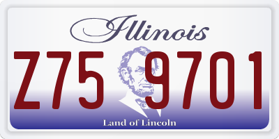 IL license plate Z759701