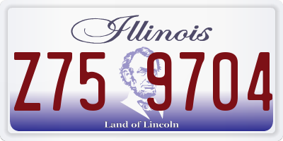 IL license plate Z759704