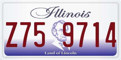 IL license plate Z759714