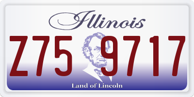 IL license plate Z759717
