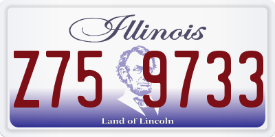 IL license plate Z759733