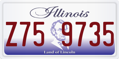 IL license plate Z759735