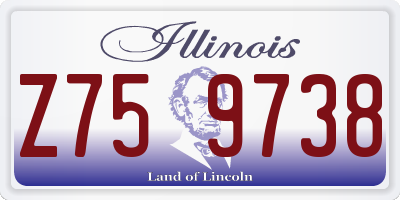 IL license plate Z759738
