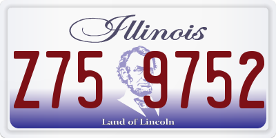 IL license plate Z759752