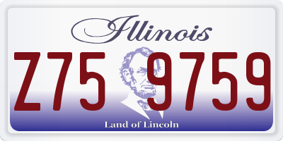 IL license plate Z759759