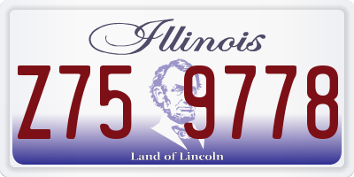 IL license plate Z759778