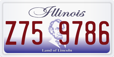 IL license plate Z759786