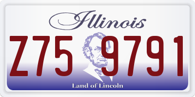 IL license plate Z759791