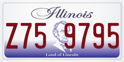 IL license plate Z759795