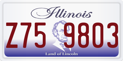 IL license plate Z759803