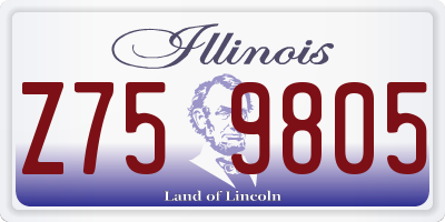 IL license plate Z759805