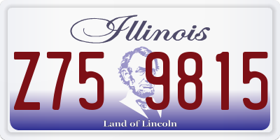 IL license plate Z759815