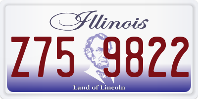 IL license plate Z759822