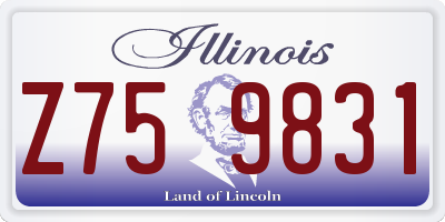 IL license plate Z759831