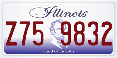 IL license plate Z759832