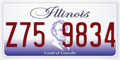 IL license plate Z759834