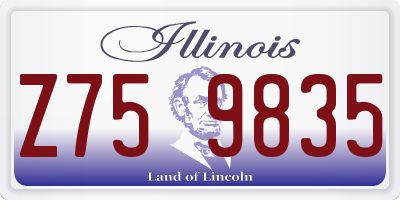 IL license plate Z759835