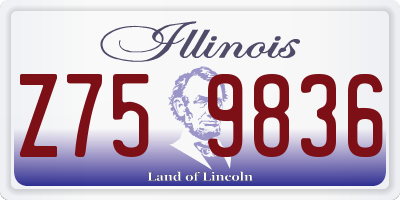IL license plate Z759836