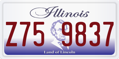 IL license plate Z759837