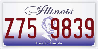IL license plate Z759839