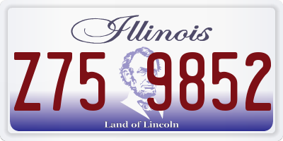 IL license plate Z759852