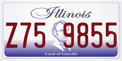 IL license plate Z759855