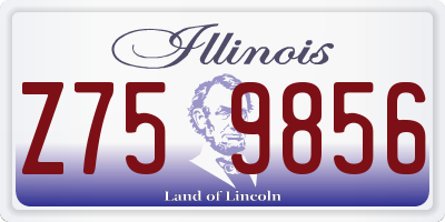 IL license plate Z759856