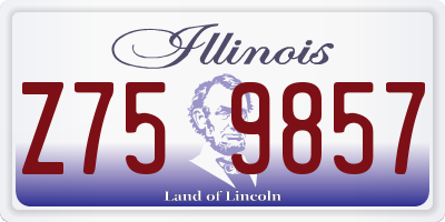 IL license plate Z759857
