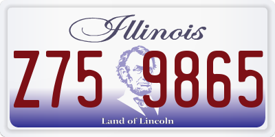 IL license plate Z759865