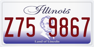 IL license plate Z759867