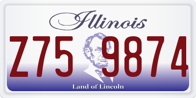 IL license plate Z759874