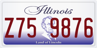 IL license plate Z759876