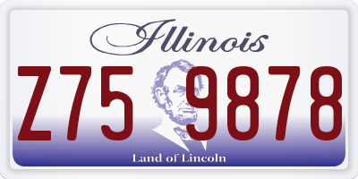 IL license plate Z759878