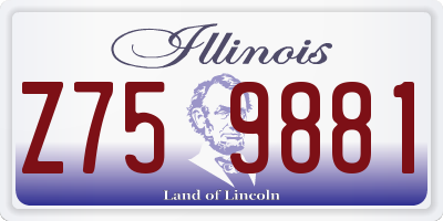 IL license plate Z759881