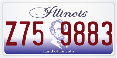 IL license plate Z759883