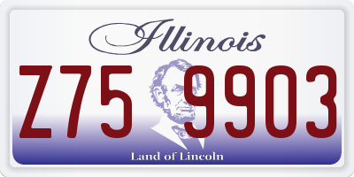 IL license plate Z759903