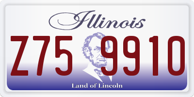 IL license plate Z759910