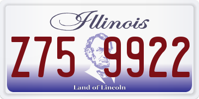 IL license plate Z759922