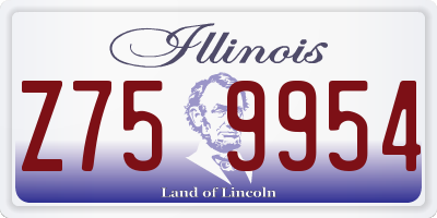 IL license plate Z759954