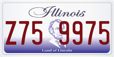 IL license plate Z759975