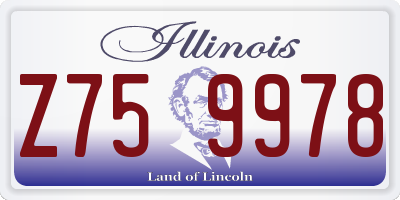 IL license plate Z759978