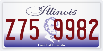 IL license plate Z759982