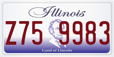 IL license plate Z759983