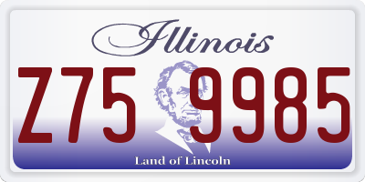 IL license plate Z759985