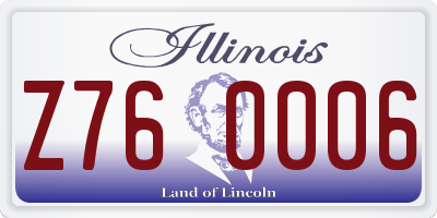 IL license plate Z760006
